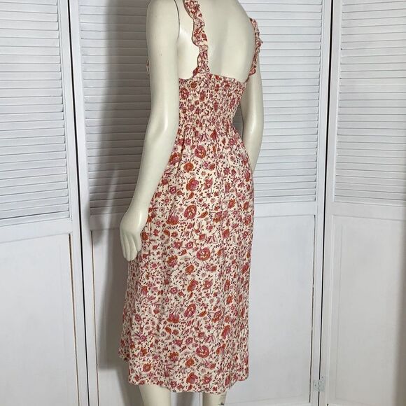 Japna Floral Midi Dress -  Tie Front Small - Picture 9 of 14